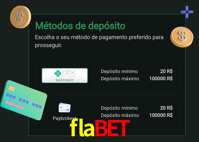 O cassino flabet oferece uma grande variedade de métodos de pagamento